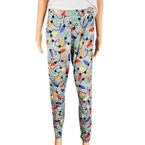 8 of Hearts Lounge Pants Christmas Holiday Print Colorful Pajama Pants Size 1X